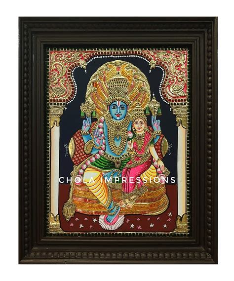 Buy Authentic Vishnu Lakshmi Lakshmi Narayana Tanjore Painting