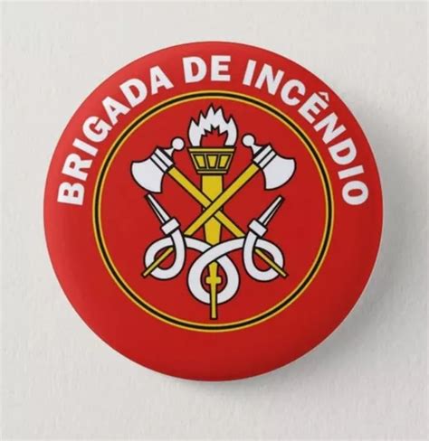 Boton Broche Brigadista Brigada Incêndio Kit 20 Un 4 5 Cms Frete grátis