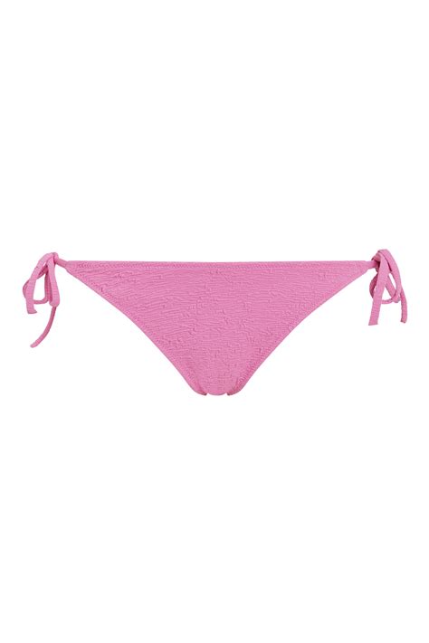 Partes De Abajo De Bikini Con Lazadas CK Monogram Texture Bikinis De Mujer SPF