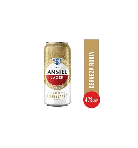 Cerveza Amstel Lager Lata 473 Cc Cordoba Parodi Srl