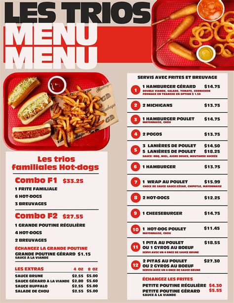 Menu Chez G Rard Patates Frites