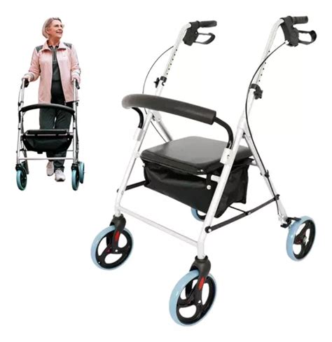 Valor De Andador Para Idoso - Andador Dobrável Para Idoso Adulto Com Assento 4 Rodas Freio ...