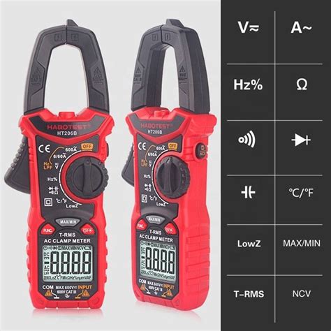 Ht B Auto Range Digital Clamp Meters A Ac Current Clamp Meter