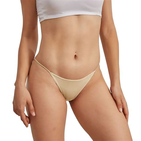 Yubnlvae Women S Solid Color Low Rise String Bikini Panty Stretch Briefs Clearance Full Coverage