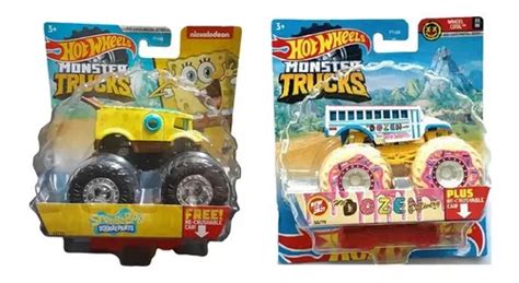 Hot Wheels Monster Trucks Bob Esponja Dozen Delivery Pcs Env O Gratis