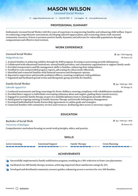 10+ Family Social Worker Resume Samples & Templates for 2025