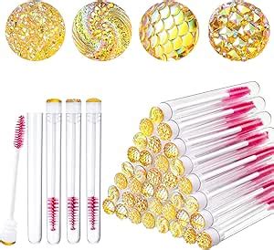 80 Pieces Disposable Mascara Brushes Tubes Set 40 Pieces Diamond Empty