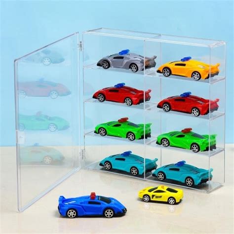 Slot Acrylic Display Case Hot Wheels Tomica Thick Material X X Cm Shopee