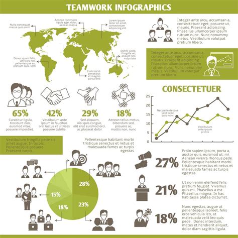 Teamwork business infographic 454545 Vector Art at Vecteezy