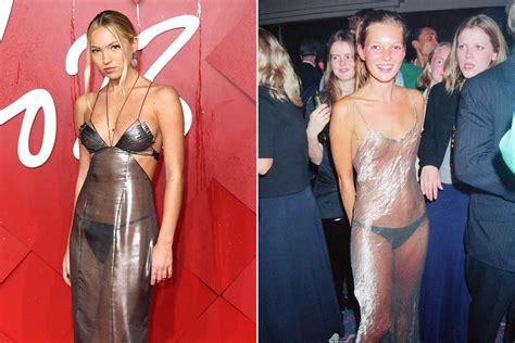 Lila Moss Wears See Through Gown Inspired By Kate Moss Iconic Naked Dress