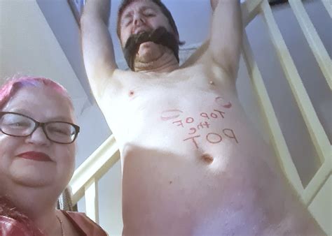 Handjob On Naked Man Tied To StairsBBW DominationBBW Bondageamateurman In Bondagemale Bondageman