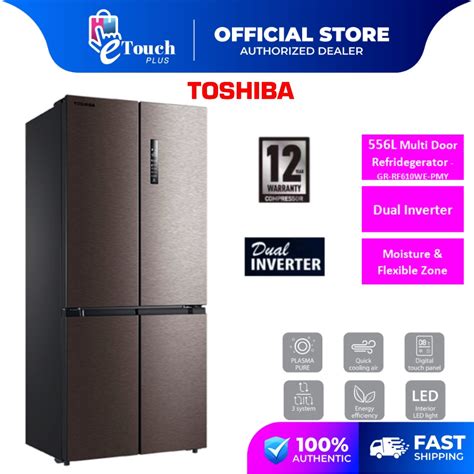 Toshiba Dual Inverter Multi Door Door Refrigerator L Gr Rf We