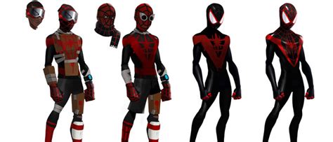 Spider Man Into The Spider Verse Concept Art Miles Spider Gwen And A Naked Peter Parker