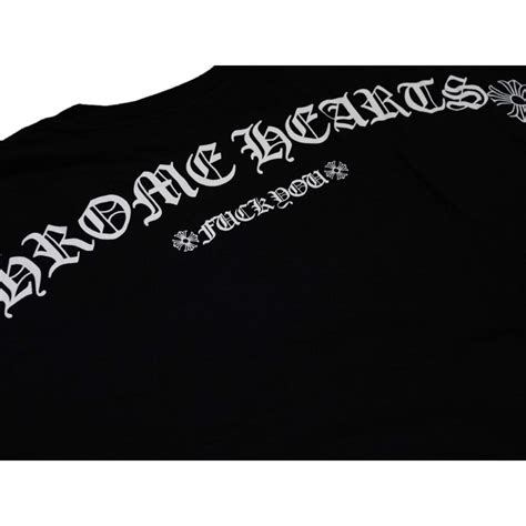 CHROME HEARTS 新品正規品 クロムハーツ Tシャツ ブラック fuck youアーチ スクロール CHプラス メンズ Mサイズ