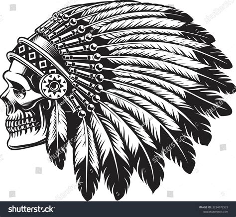 Indian Skull Drawing