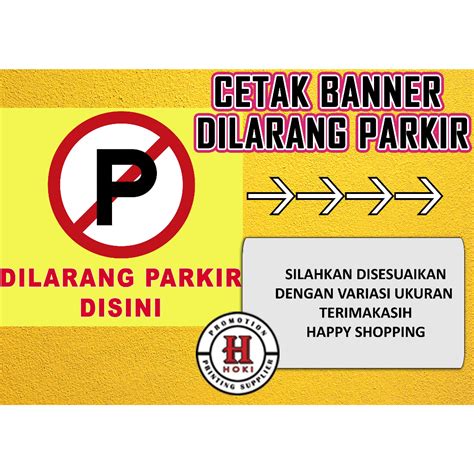 Jual Spanduk Banner Bener Dilarang Parkir Dilarang Melintas Shopee