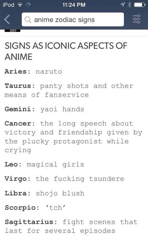 Zodiac Signs As... | Anime Amino