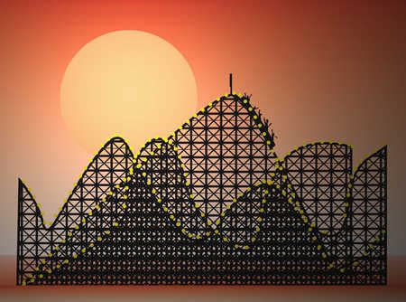 stock illustration rollercoaster