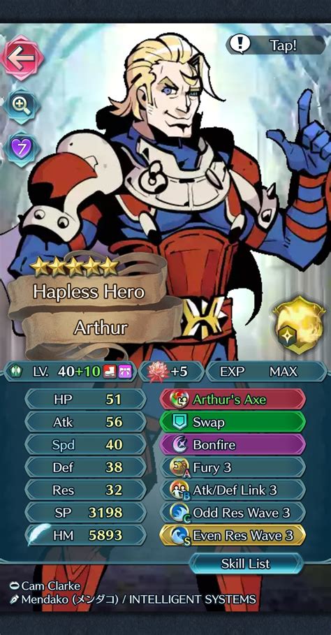 A Budget +10/+5 Arthur Build : r/FireEmblemHeroes