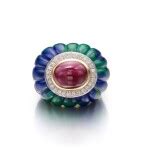 Azurmalachite Ruby And Diamond Ring Important Jewels Jewelry