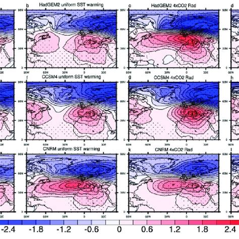 Regression Patterns Of Winter Sea Level Pressure Slp Hpa Onto The