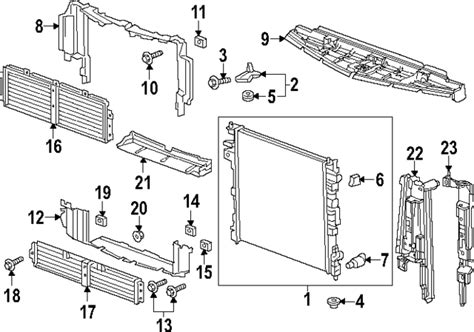 Chevrolet Traverse Upper Radiator Air Baffle Gm