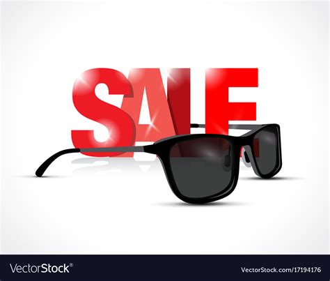 Sunglasses sale sign Royalty Free Vector Image