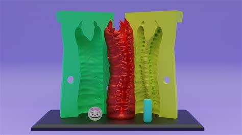 STL File CARRION MONSTER FANTASY DILDO WITH MOLD D Print Design To