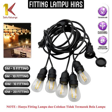 Jual Satu Keluarga Kabel Fitting Lampu Gantung Outdoor Meter