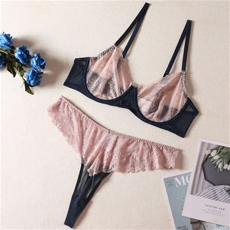 Black Bow Choker Maid Lace Patchwork Lingerie Set Women 5 Piece Ball