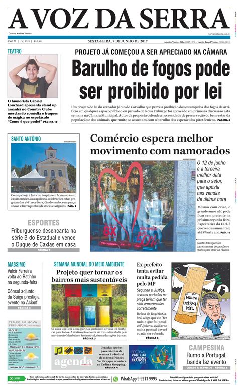 Edição de 9 de junho de 2017 Jornal A Voz da Serra