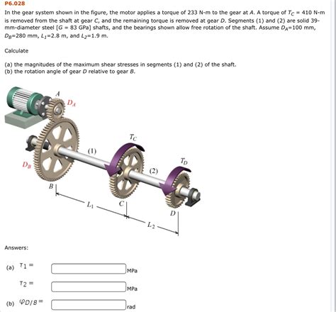 Solved In the gear system shown in the figure, the motor | Chegg.com