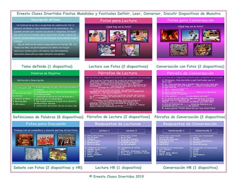 World Holidays and Festivals Define, Read, Converse, Discuss Spanish