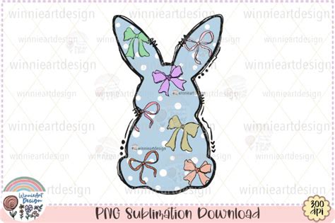 Easter Bunny Sweet Doodle Sublimation Graphic By Winnieartdesign