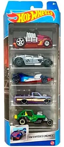 Hot Wheels Pacote 5 Carros Hw Exposed Engines Mattel MercadoLivre