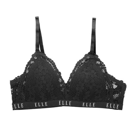 ELLE Lingerie Padded bra ยกทรงรปแบบไมมโครงตกแตงลกไม LB Lazada co th