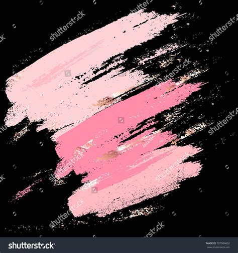 Pink Nude Golden Brush Strokes On Stock Vector Royalty Free Shutterstock