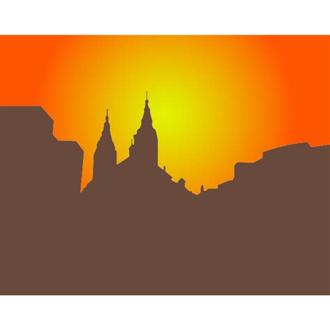 Church At Dusk Free Svg