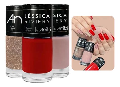 Kit Esmaltes Anita Cole O Jessica Riviery Glitter Nude Mercadolivre
