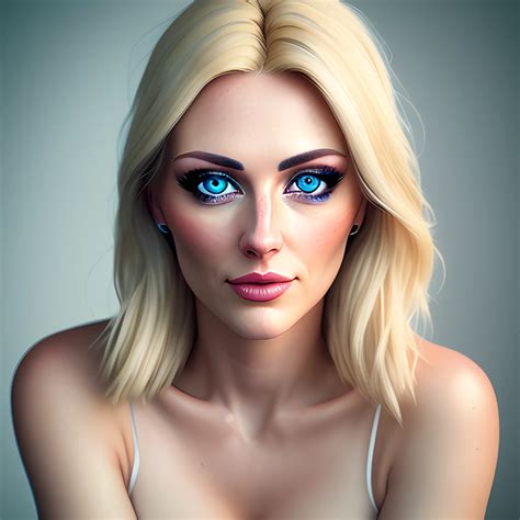 Supercute Dirty Blonde Tomboy Teen Girl Blue Eyes Lips Nose Looking At Viewer Seductively