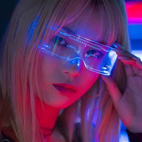 Robo Babe Led Sunglasses Led Sunglasses Futuristic Technology Egirl Fashion