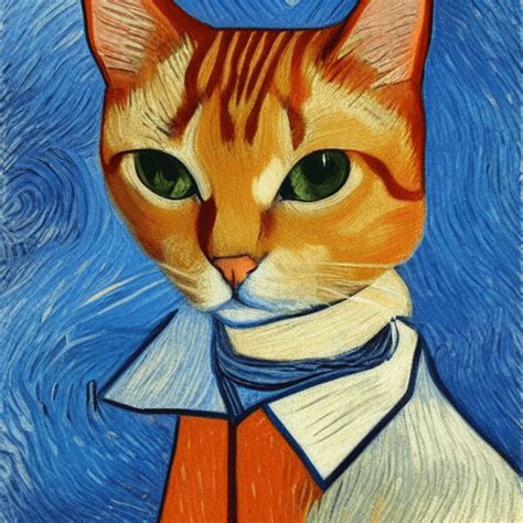 Vincent Van Gogh Cat Portrait Creative Fabrica