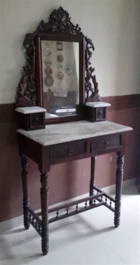 Meja Rias Antik Jati Marmer Antiques Antique Furniture On Carousell