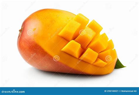 Beauty Mango On White Background Stock Illustration Illustration Of