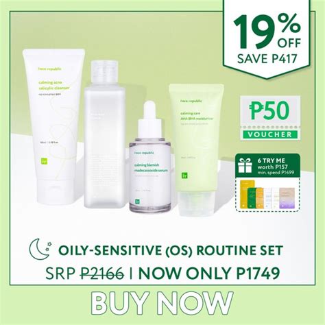 Face Republic Oily Sensitive Os Routine Set Acne Pimples Lazada Ph