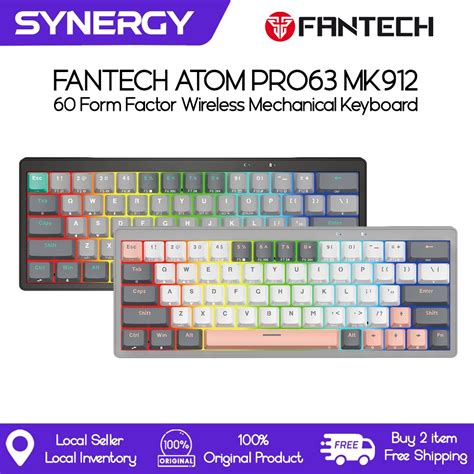 Fantech Gaming Keyboard Atom Pro Mk With Tri Mode Connection Pin Hot Swappable Switch