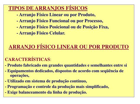 Tipo De Arranjo Físico