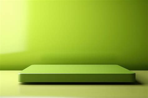 green platform   green background premium ai generated image