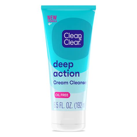 Clean And Clear Oil Free Deep Action Cream Facial Cleanser 65 Fl Oz