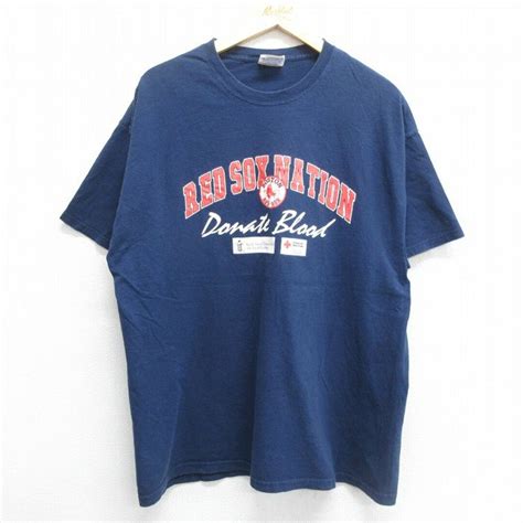 Hanes Xl★古着 ヘインズ Hanes 半袖 ビンテージ Tシャツ メンズ 00年代 00s Mlb ボストンレッドソックス 赤十字